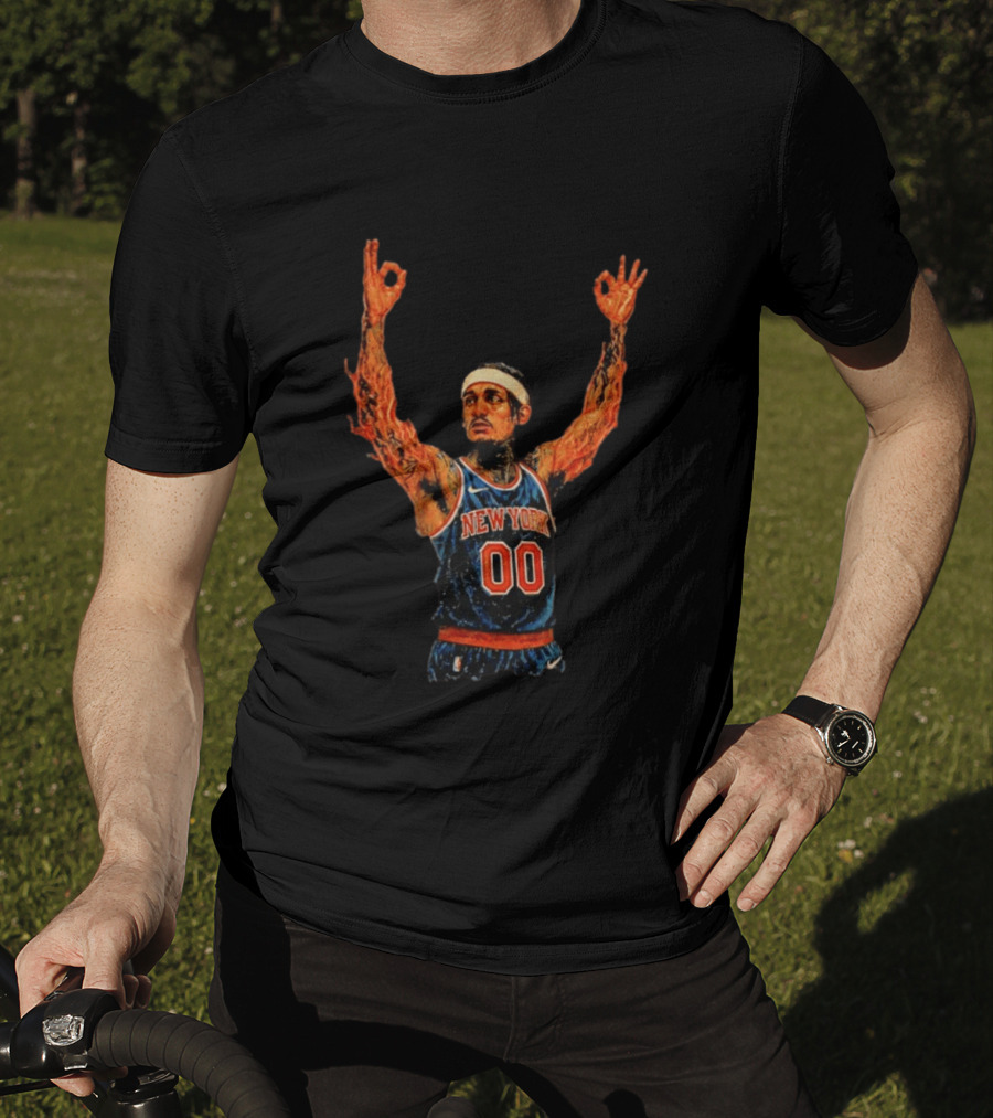 New York Knicks Ben Stiller MSG Game 1 Basketball Jersey 00 T-Shirt