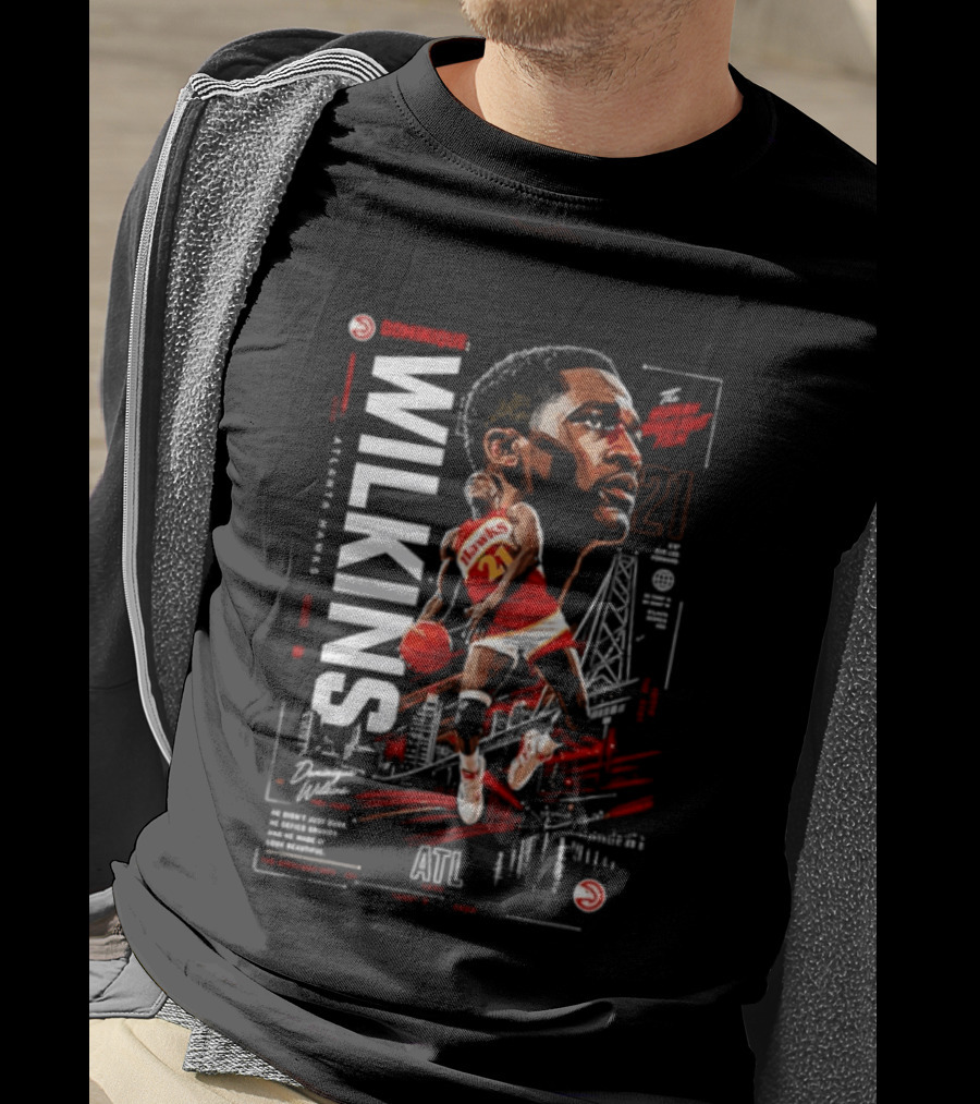 Atlanta Hawks Dominique Wilkins The Human Highlight Film 21 Basketball T-Shirt