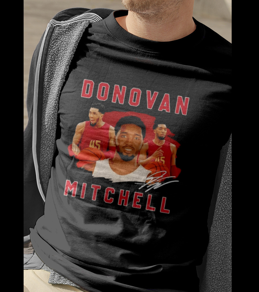 Donovan Mitchell Cleveland Basketball 45 Signature T-Shirt