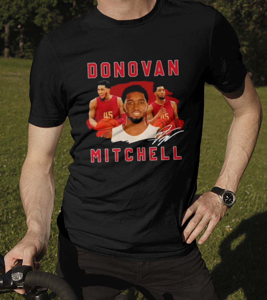Donovan Mitchell Cleveland Basketball 45 Signature T-Shirt