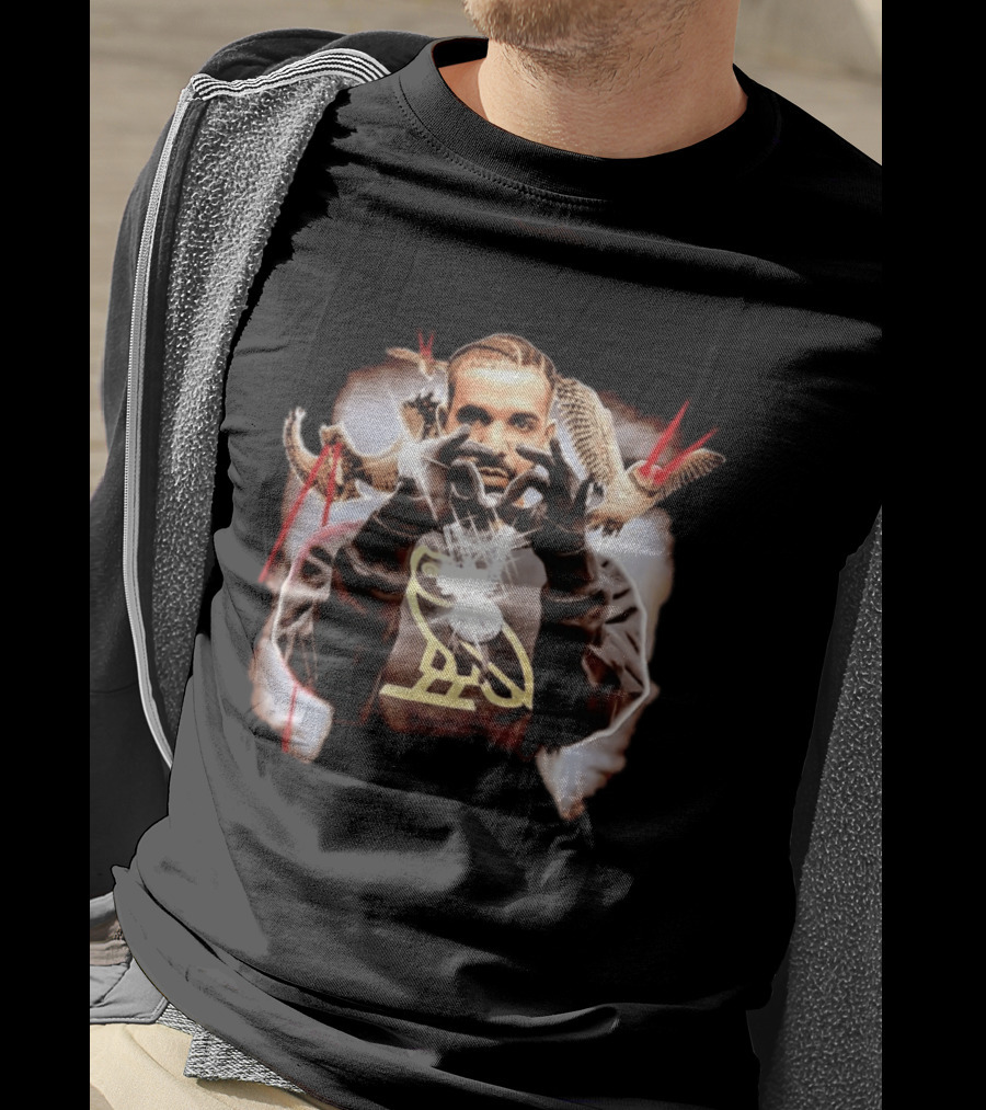 Drake OVO Owl Logo With Raptors And Jewelry T-Shirt