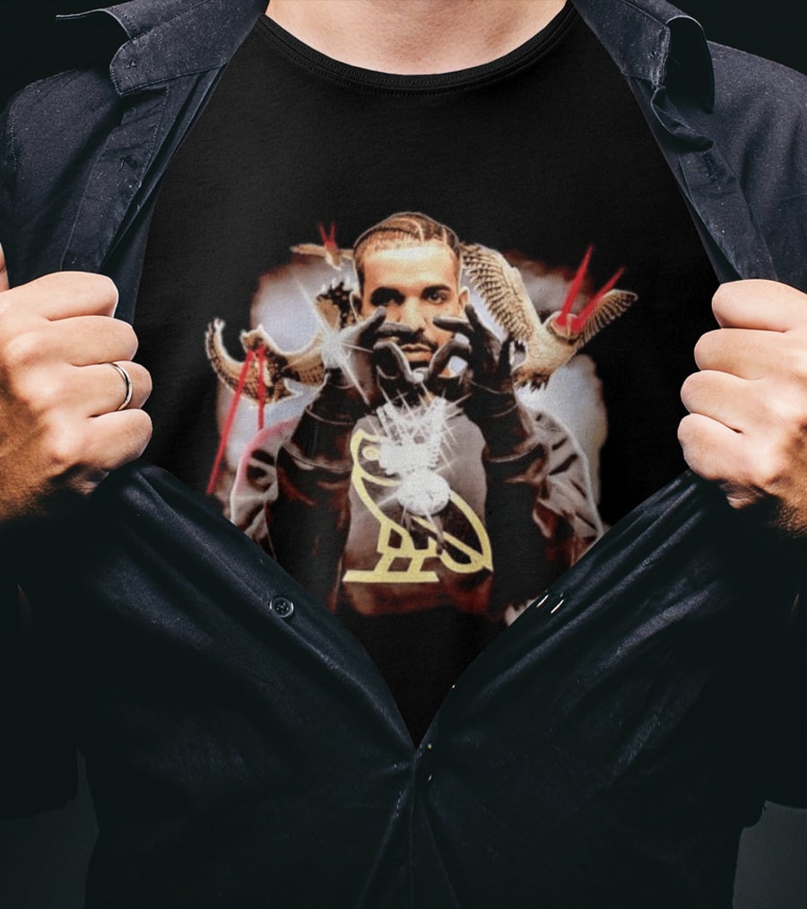 Drake OVO Owl Logo With Raptors And Jewelry T-Shirt