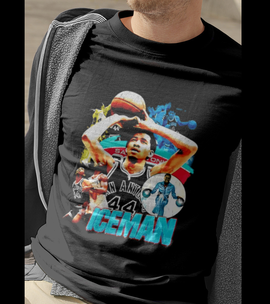 George Gervin Iceman San Antonio Spurs 44 Basketball Legend T-Shirt
