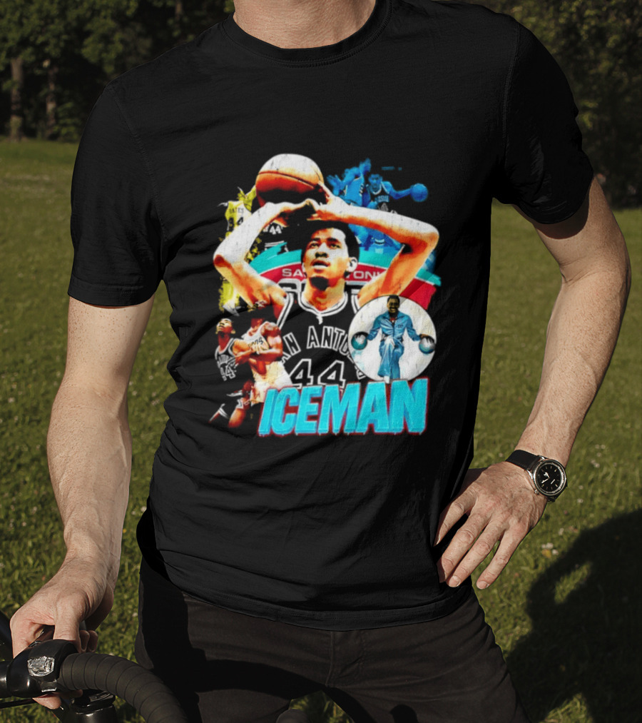 George Gervin Iceman San Antonio Spurs 44 Basketball Legend T-Shirt