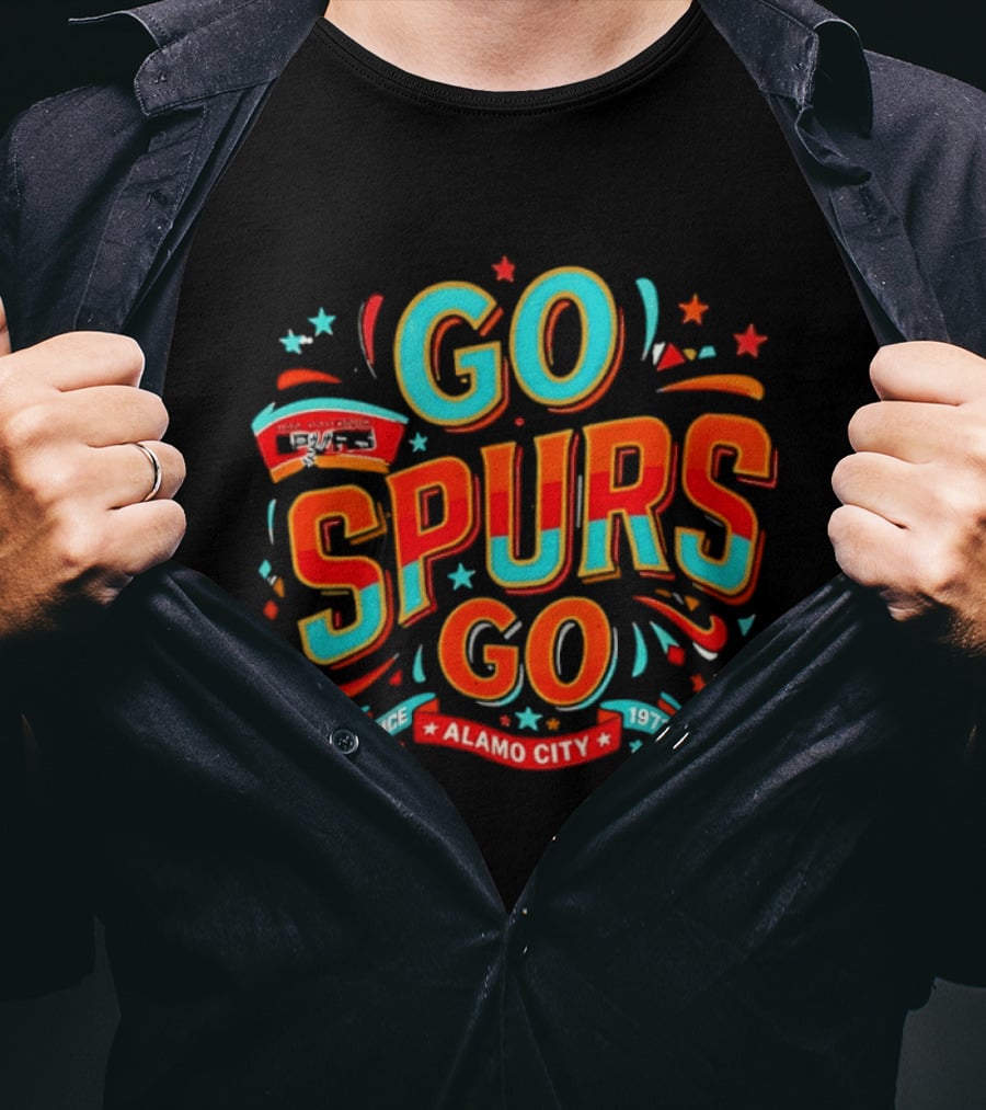 San Antonio Spurs Go Spurs Go Alamo City Since 1973 Celebration T-Shirt