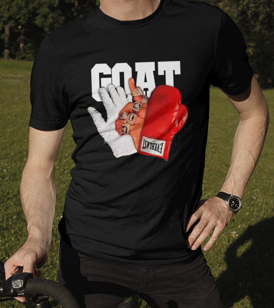 GOAT Michael Jordan Mike Tyson Chicago Bulls 23 Jackson Glove T-Shirt
