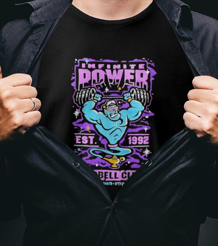 Infinite Power Est 1992 Barbell Club Phenomenal Strength Limitless Potential T-Shirt
