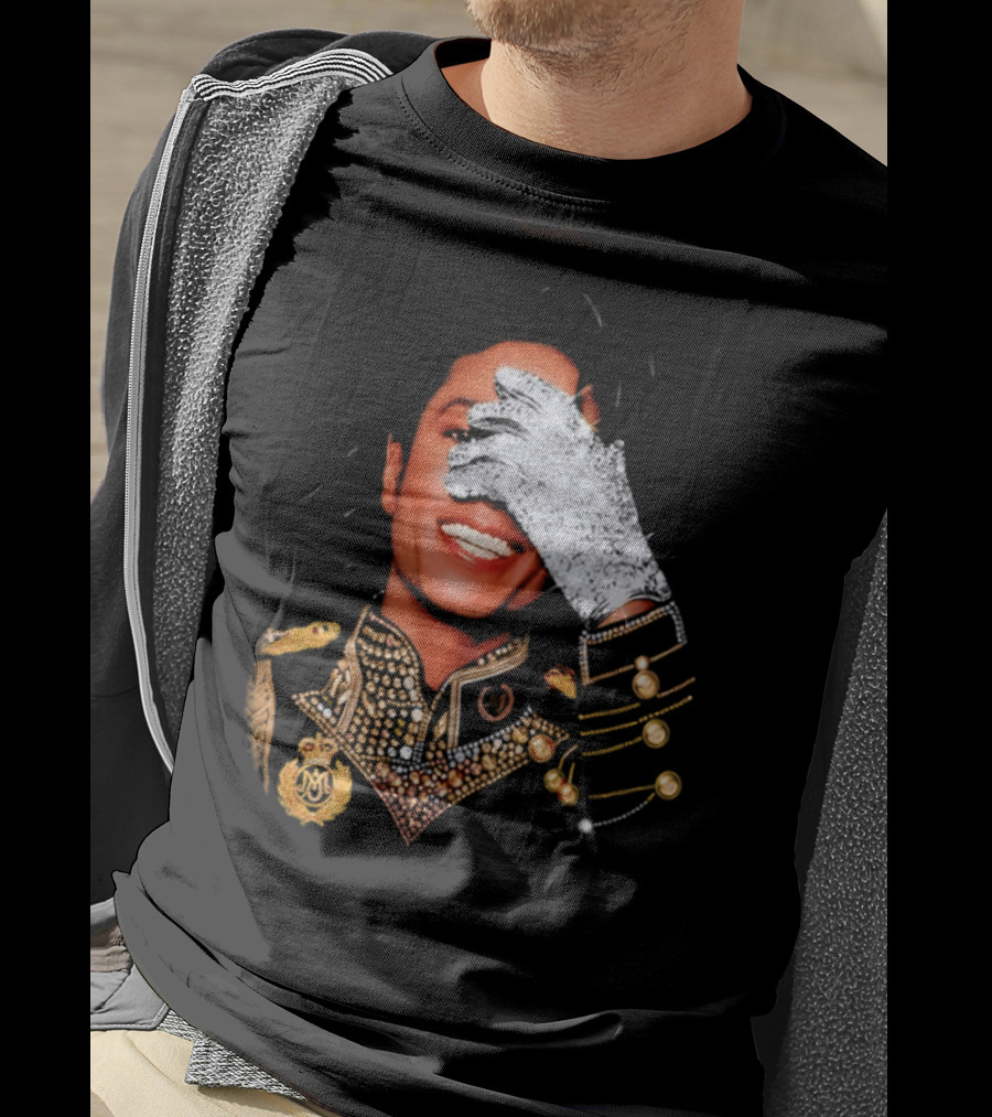 Jackson Drake Iceman King Of Pop Diamond Glove 2026 Gold Embellished Uniform T-Shirt