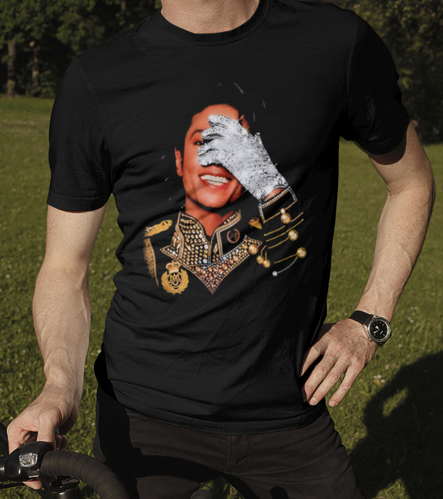 Jackson Drake Iceman King Of Pop Diamond Glove 2026 Gold Embellished Uniform T-Shirt