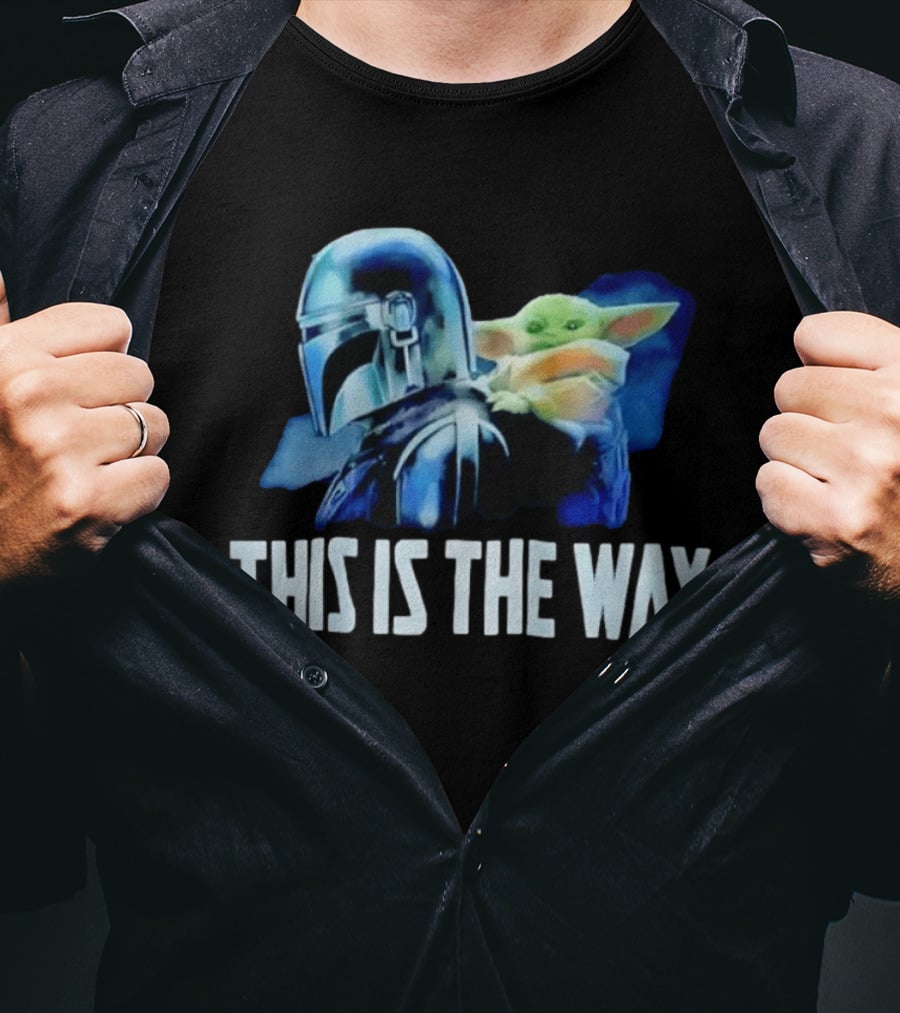 Mandalorian Helmet Grogu This Is The Way Star Wars Iconic Duo T-Shirt