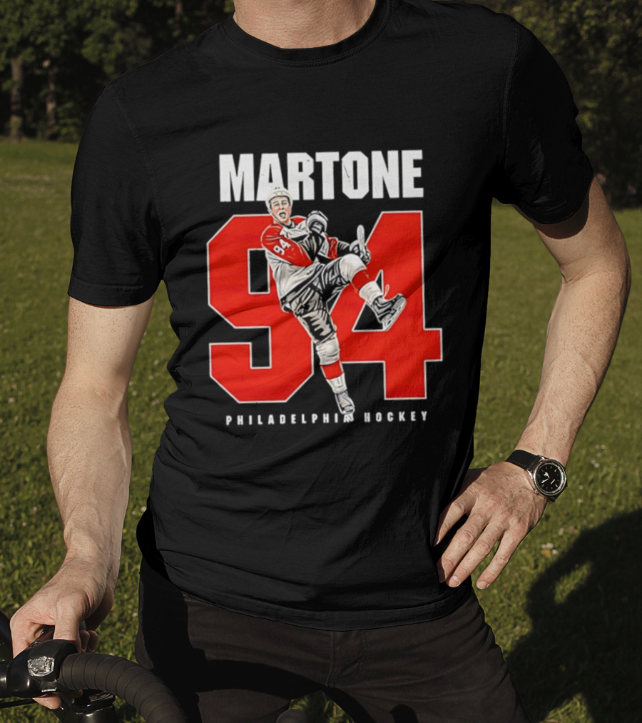 Martone 94 Philadelphia Hockey Player Celebration T-Shirt