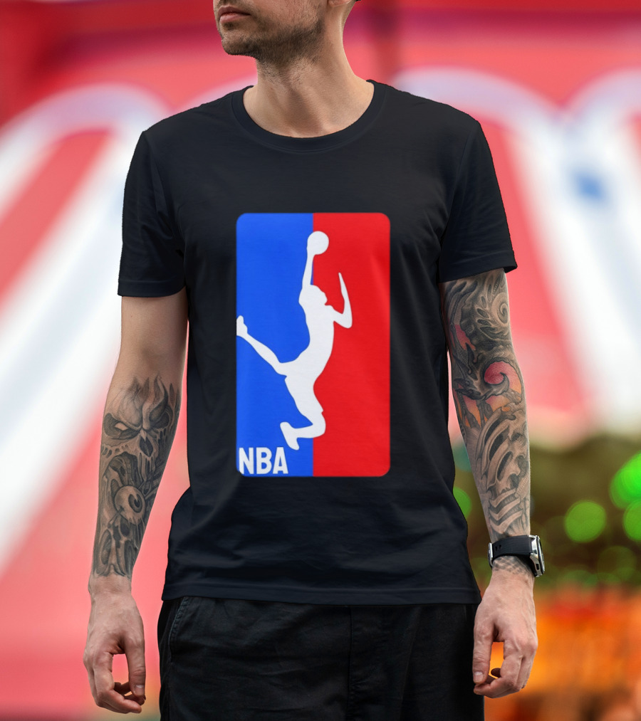 NBA Basketball 2026 Dunk Silhouette Red Blue T-Shirt