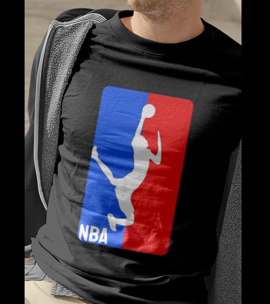 NBA Basketball 2026 Dunk Silhouette Red Blue T-Shirt