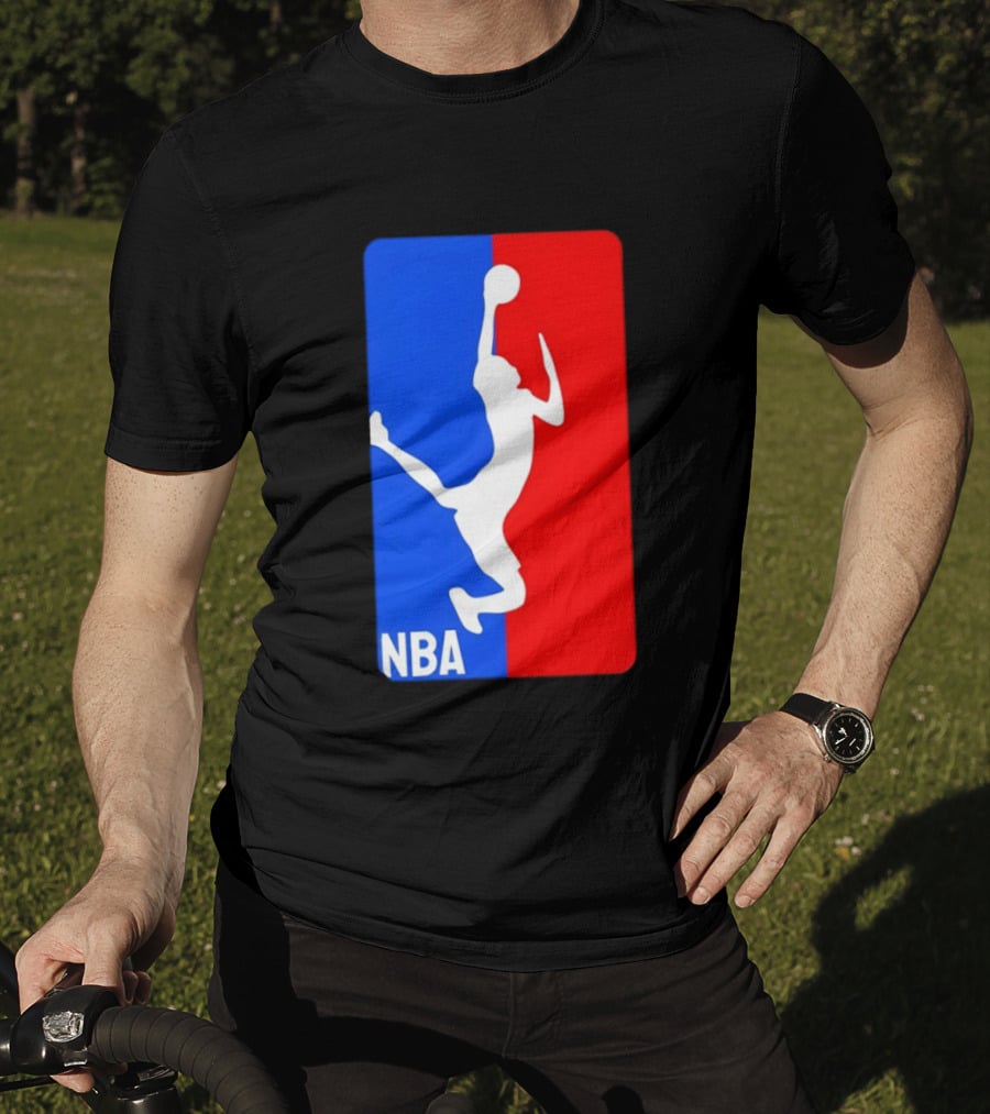 NBA Basketball 2026 Dunk Silhouette Red Blue T-Shirt