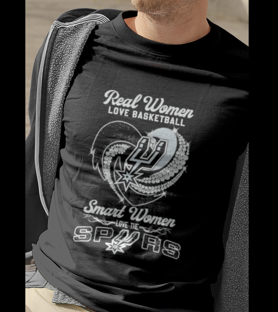 Real Women Love Basketball Smart Women Love The Spurs T-Shirt
