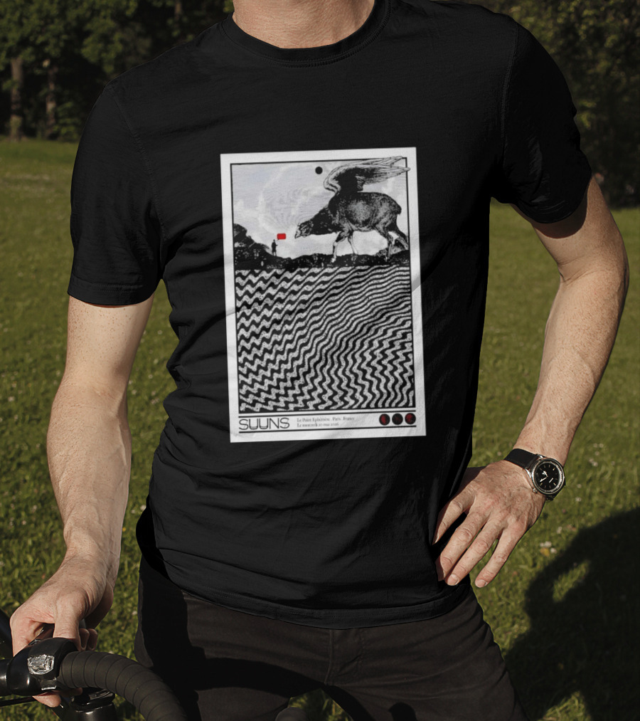 SUUNS Le Point Ephémère Paris France 20 Mai 2026 Winged Creature Landscape T-Shirt