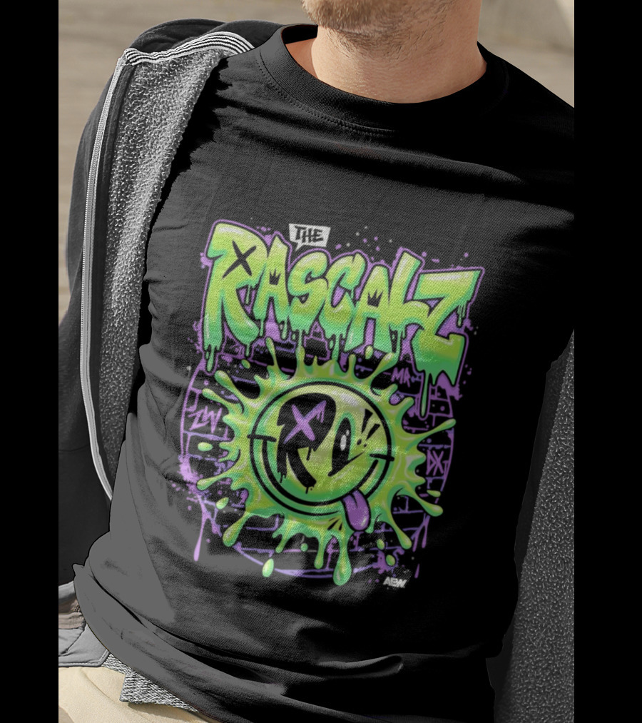 The Rascalz Dripping Neon Smiley X Eyes T-Shirt
