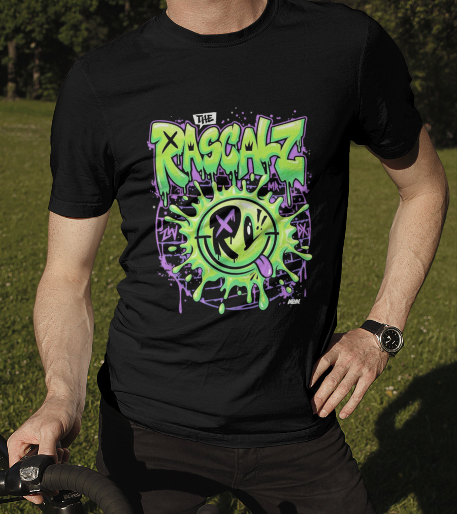 The Rascalz Dripping Neon Smiley X Eyes T-Shirt