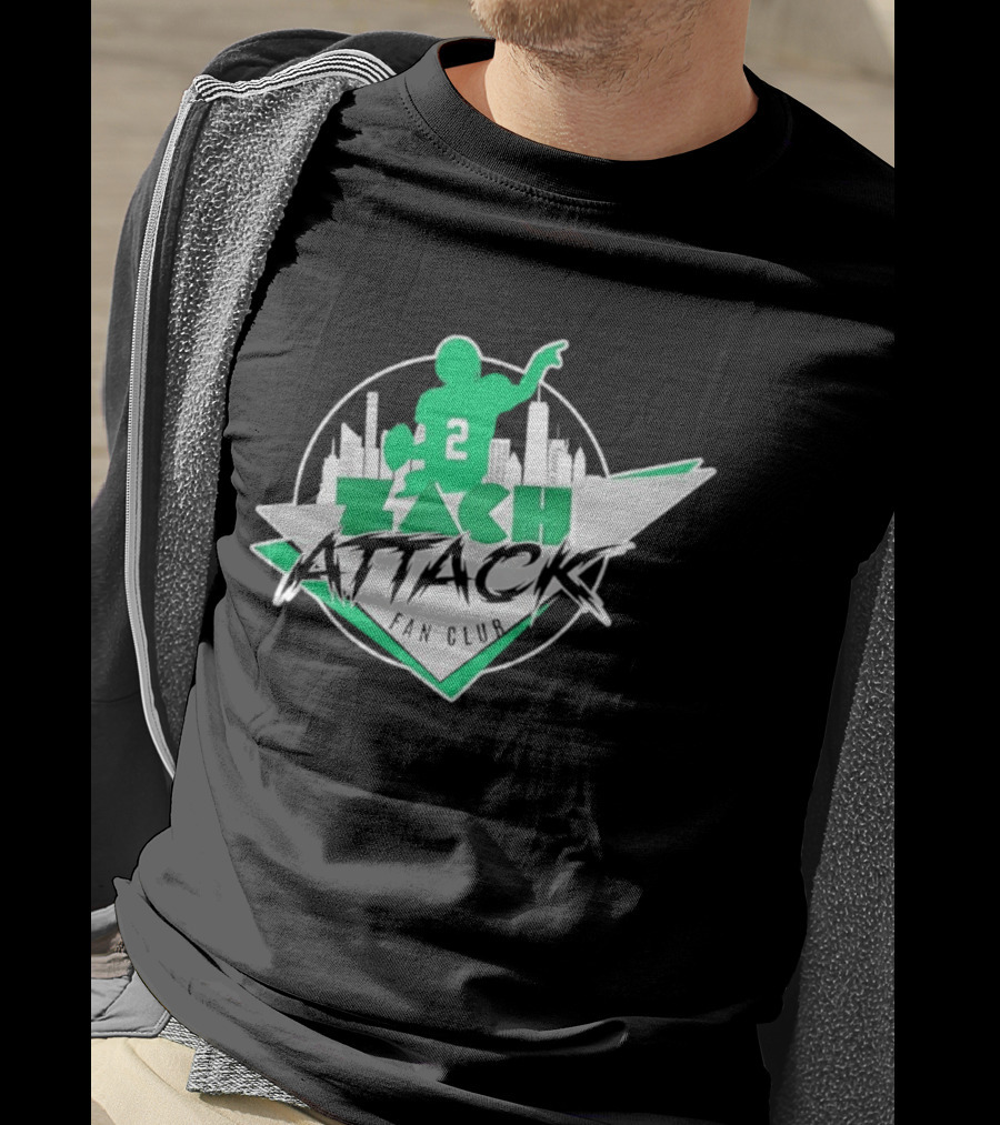 Zach Attack Club Football Player 2 Skyline T-Shirt