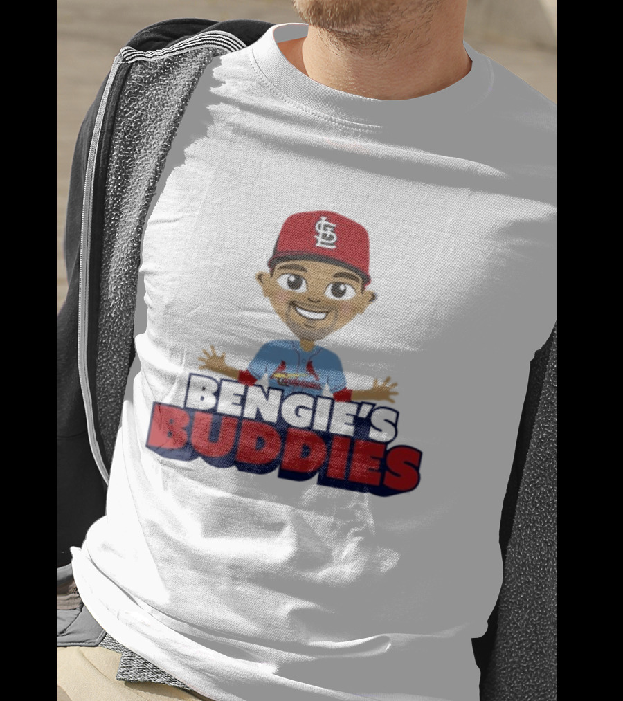 Bengie's Buddies Cardenales StL Baseball Red Cap T-Shirt
