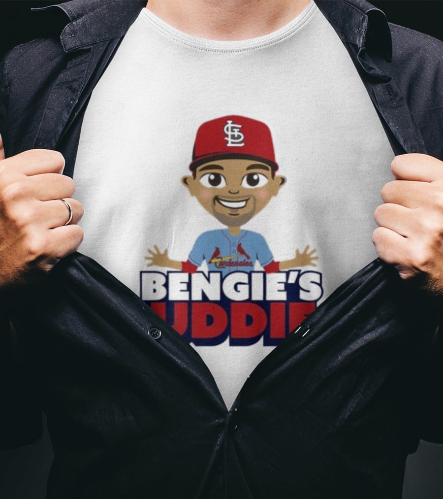 Bengie's Buddies Cardenales StL Baseball Red Cap T-Shirt