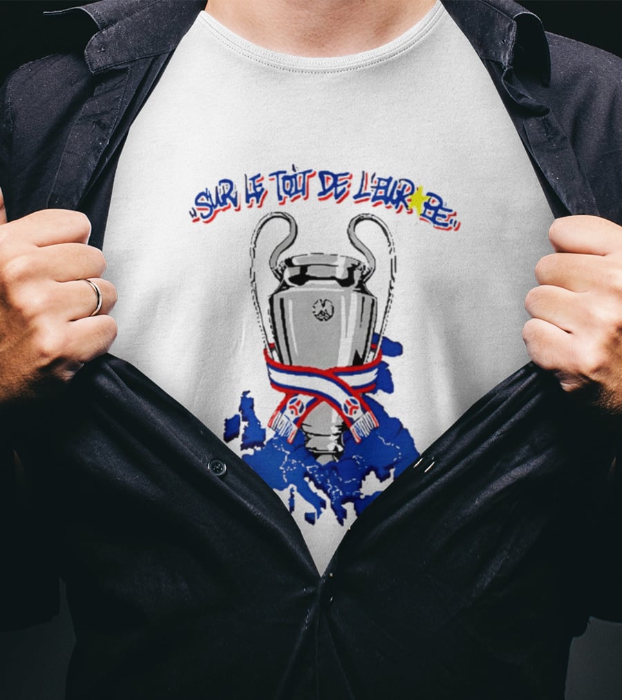Paris Saint Germain Sur Le Toit De L'Europe 2026 Trophy T-Shirt
