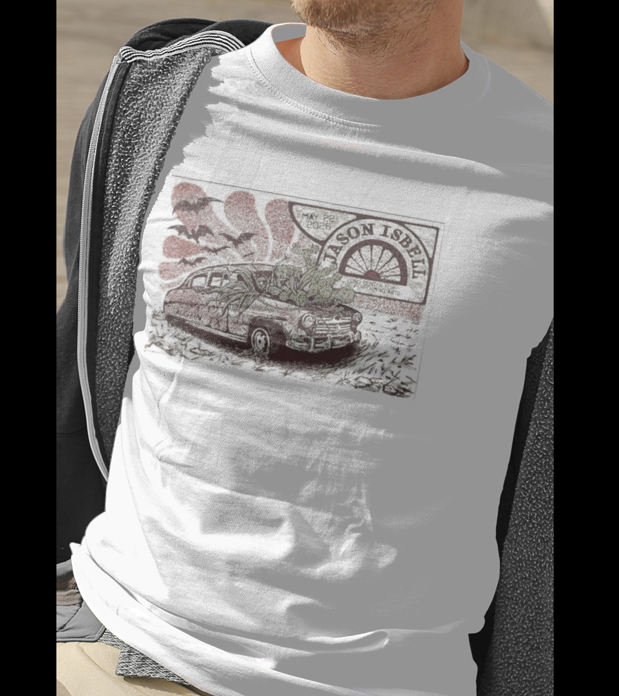 Jason Isbell May 22 2026 Long Center For The Performing Arts Austin TX Vintage Car Scene T-Shirt