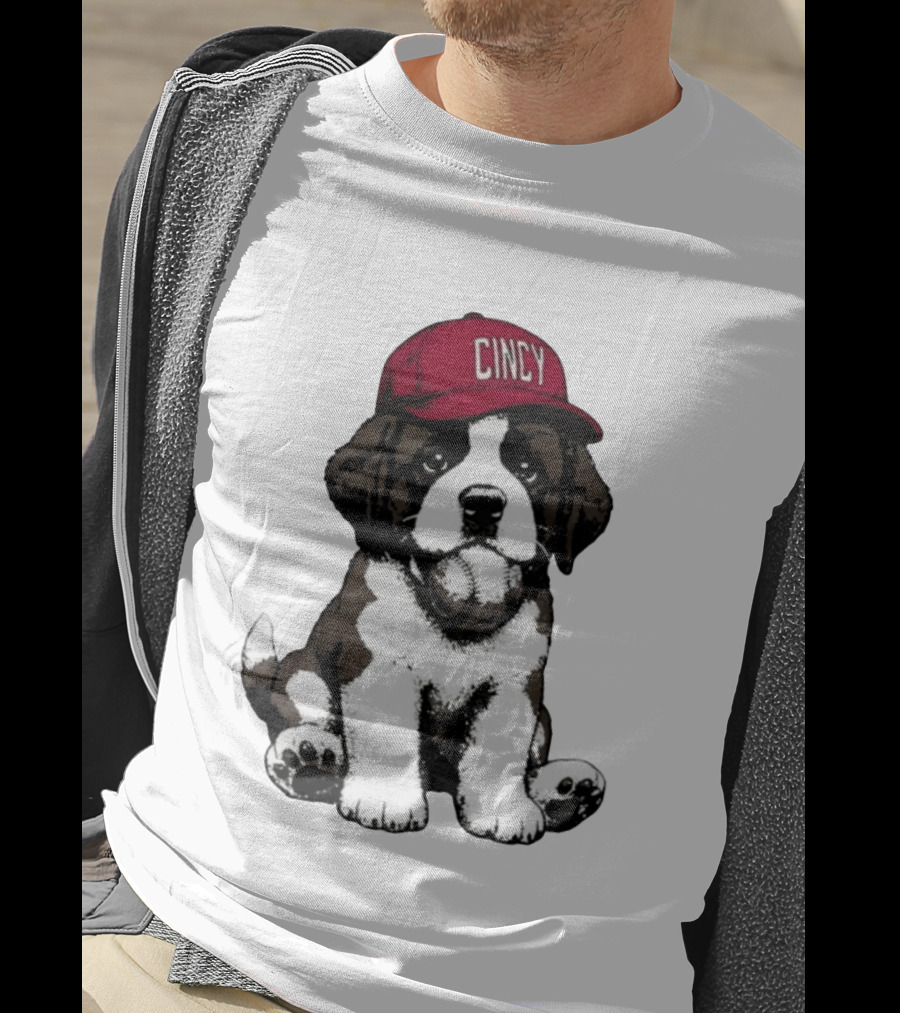 Cincy Schottzie Dog Stuffy Cincinnati Red Baseball T-Shirt