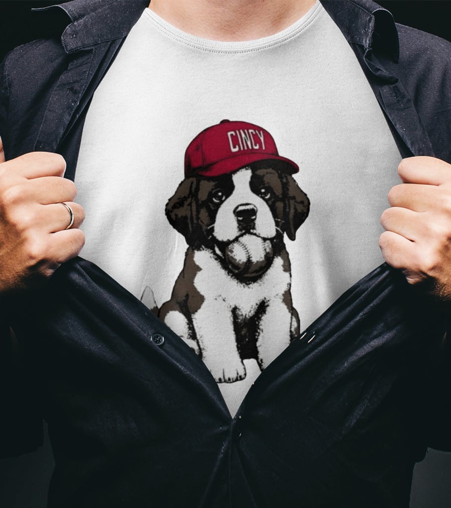 Cincy Schottzie Dog Stuffy Cincinnati Red Baseball T-Shirt