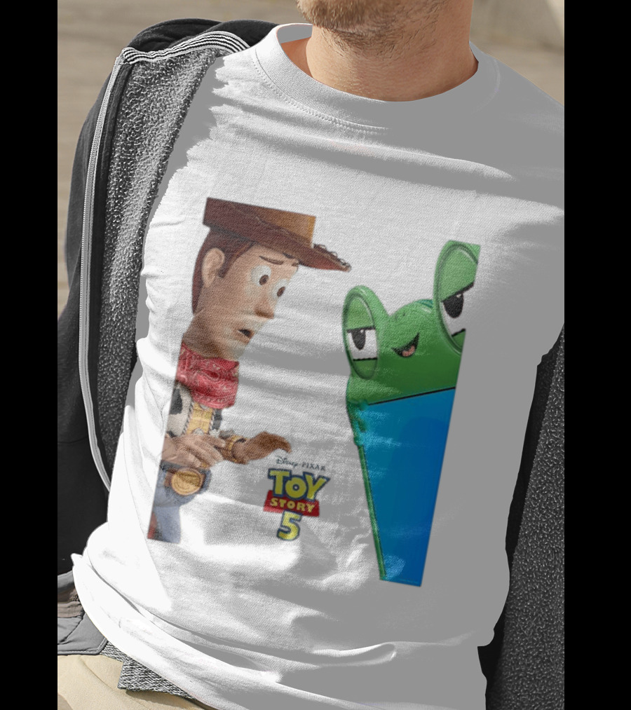 Toy Story 5 Woody And Animated Frog Encounter T-Shirt
