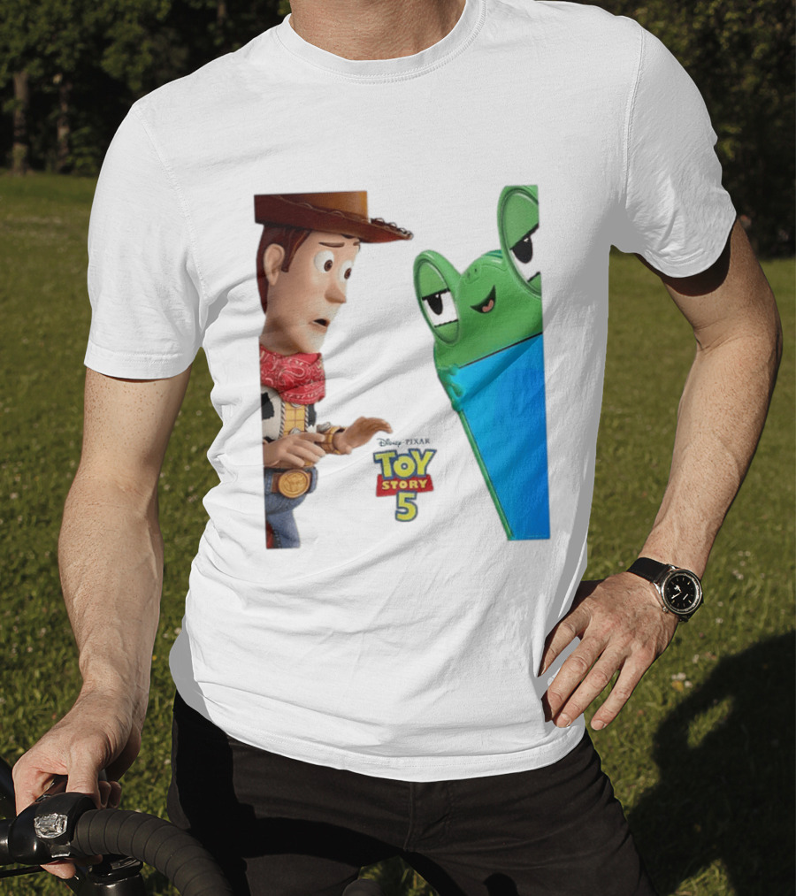 Toy Story 5 Woody And Animated Frog Encounter T-Shirt