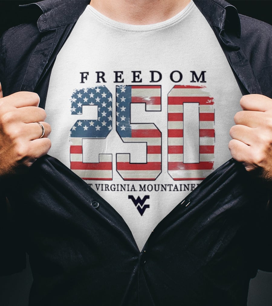 Freedom 250 West Virginia Mountaineers Patriotic Celebration T-Shirt