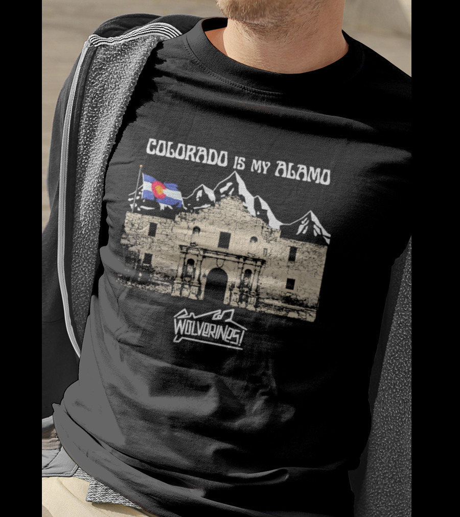 Colorado Is My Alamo Wolverines Flag And Mountains T-Shirt