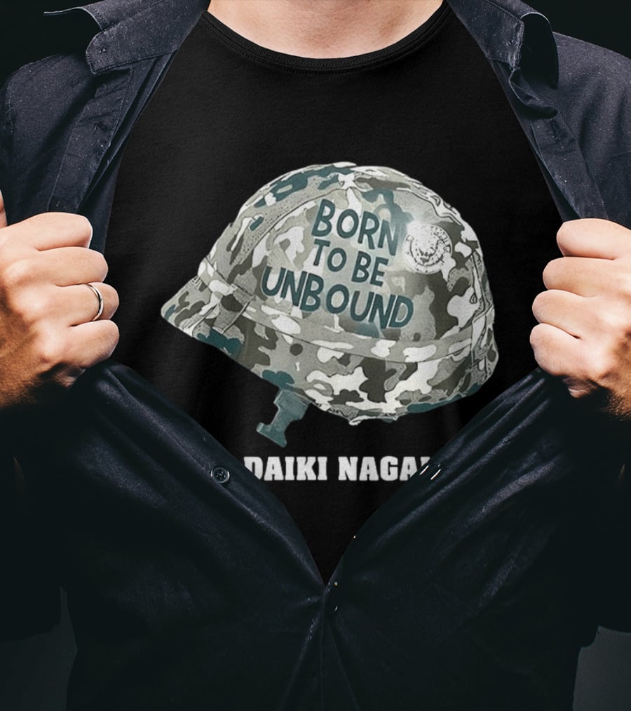 Daiki Nagai Born To Be Unbound Camouflage Helmet T-Shirt
