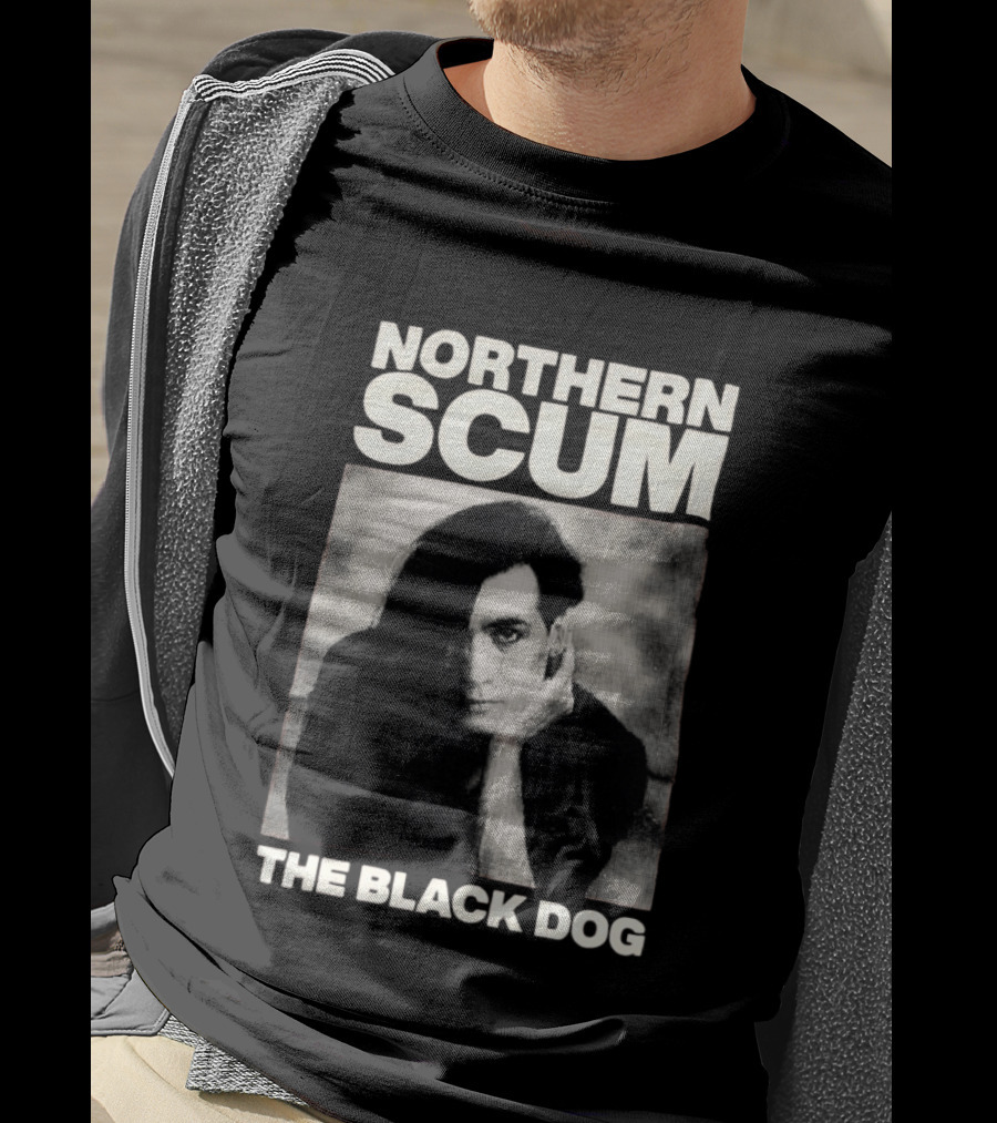 Northern Scum The Black Dog Monochrome T-Shirt
