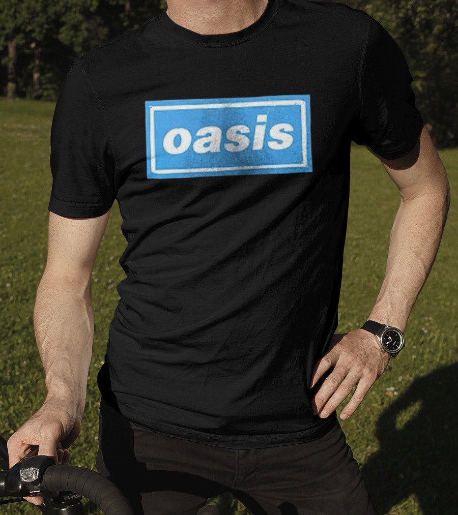 Oasis Vintage Blue Distressed Box T-Shirt