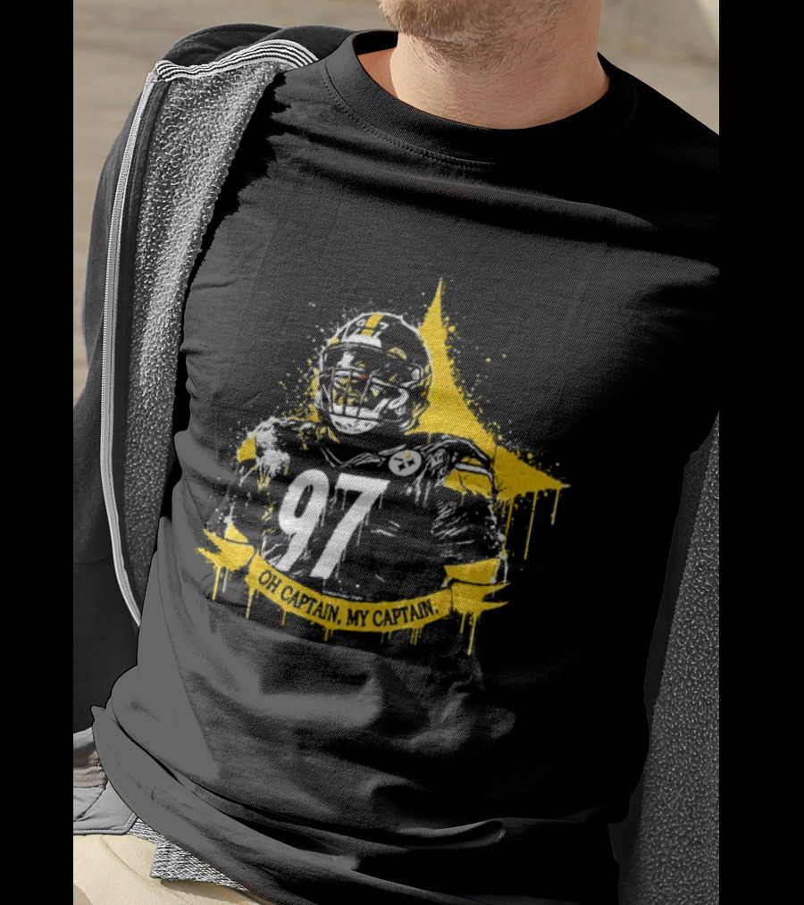 Oh Captain My Captain Cameron Heyward 97 Pittsburgh Steelers T-Shirt