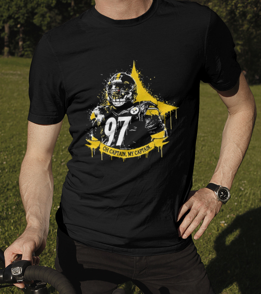Oh Captain My Captain Cameron Heyward 97 Pittsburgh Steelers T-Shirt