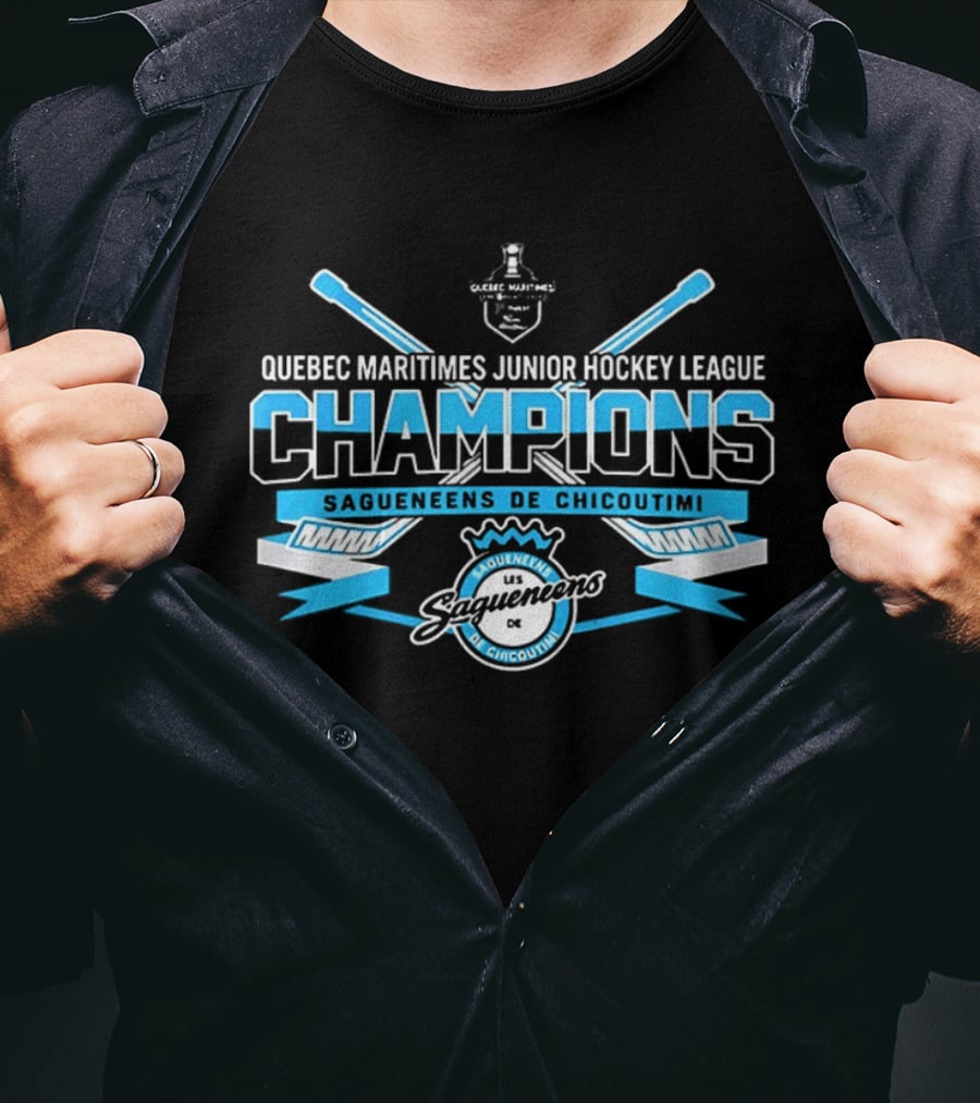 Quebec Maritimes Junior Hockey League Champions Saguenéens De Chicoutimi T-Shirt