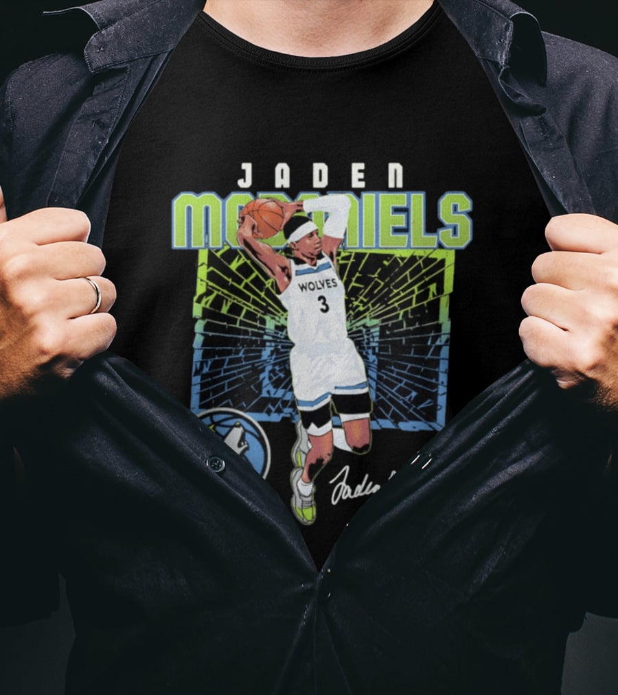 Jaden McDaniels Wolves Basketball Number 3 Minnesota Timberwolves T-Shirt