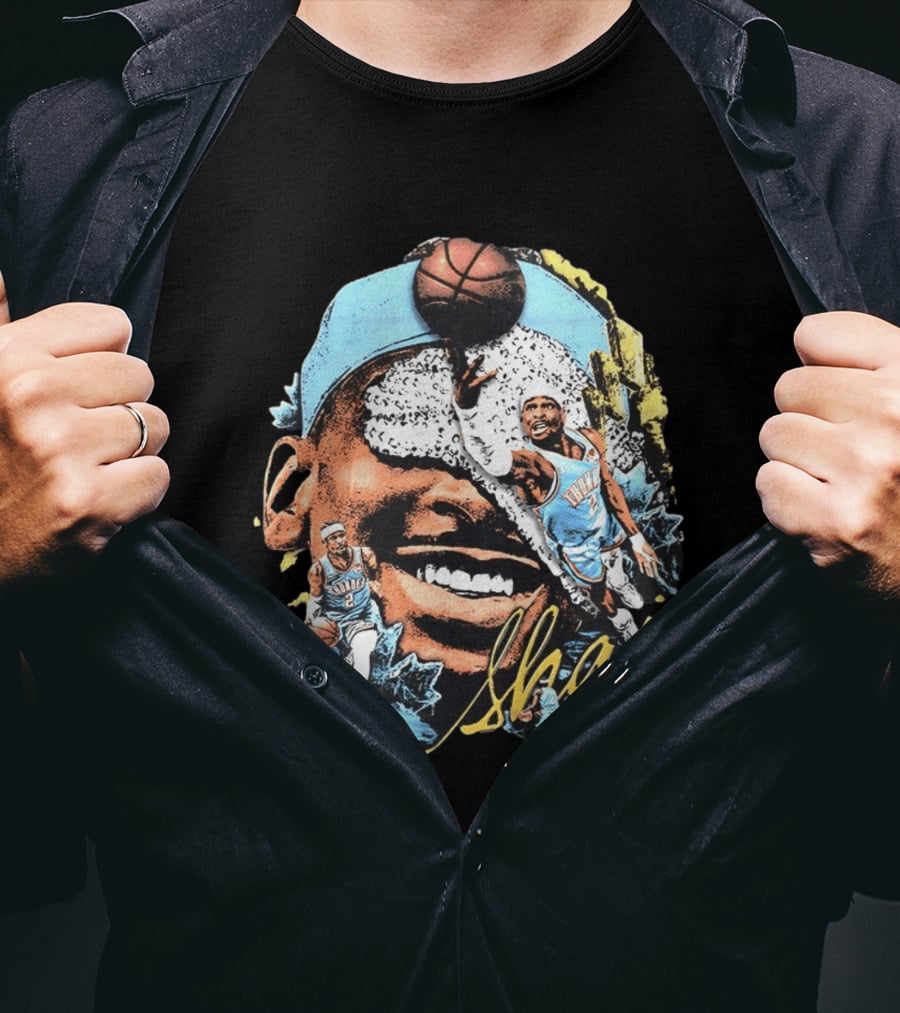 Shai Gilgeous Alexander Big Head OKC Thunder Basketball MVP 2026 T-Shirt