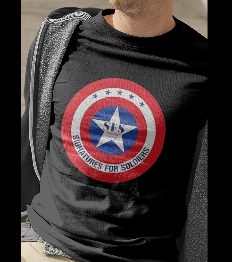Signatures For Soldiers SFS Captain America Star Shield T-Shirt