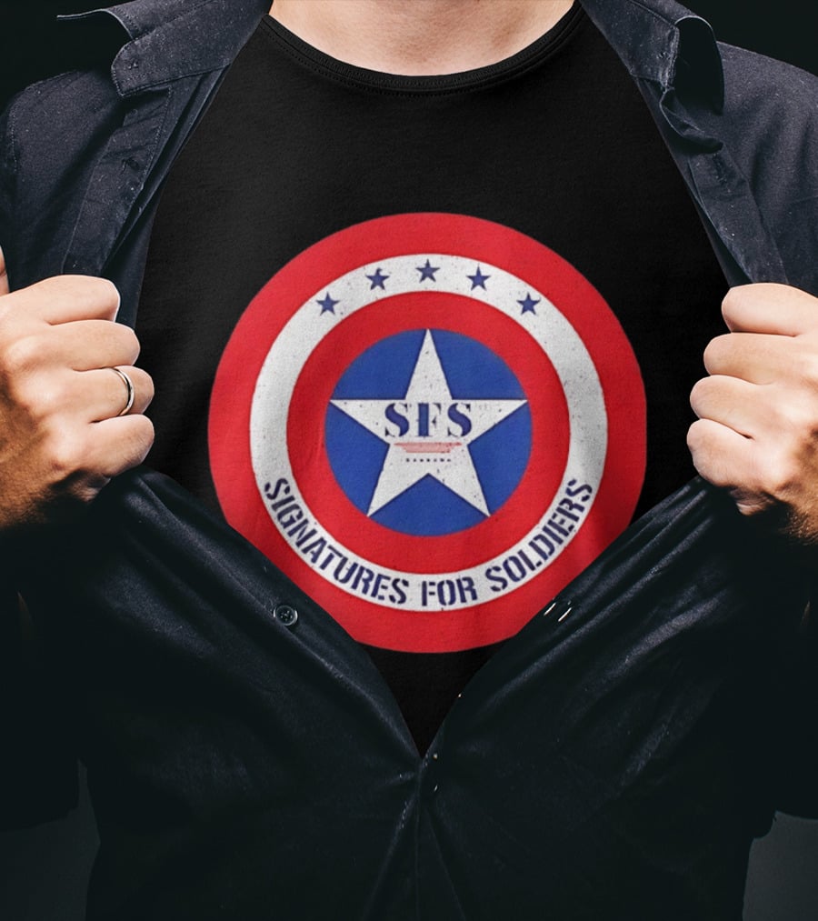 Signatures For Soldiers SFS Captain America Star Shield T-Shirt