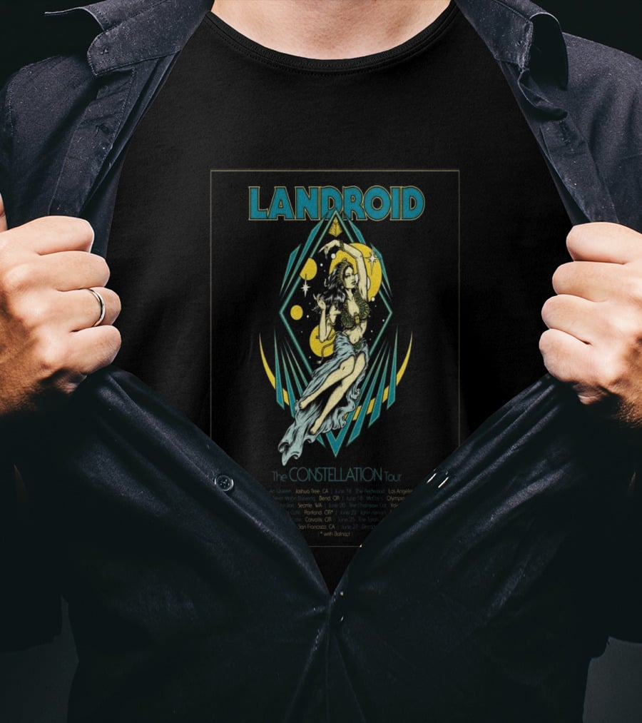 Landroid The Constellation 2026 Tour Dates And Venue Locations Featuring With Damp T-Shirt