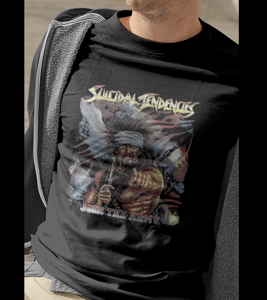Suicidal Tendencies Join The Army Aggressive Warrior With Guns T-Shirt