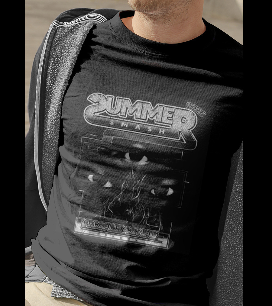 Summer Smash 2026 Festival Lineup Connections Bad Bears Dragon Skull Eyes T-Shirt