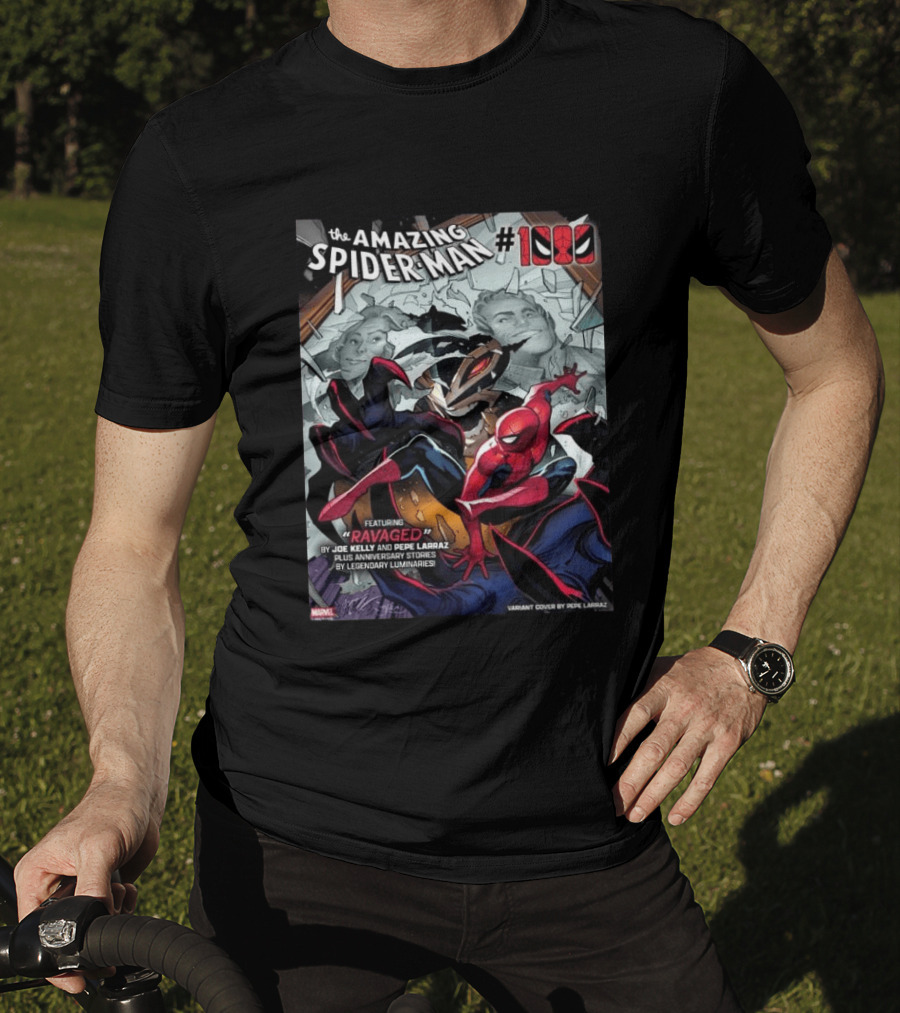 The Amazing Spider Man 1000 Featuring Ravaged By Joe Kelly Pepe Larraz Plus Anniversary Stories Marvel Variant Cover T-Shirt