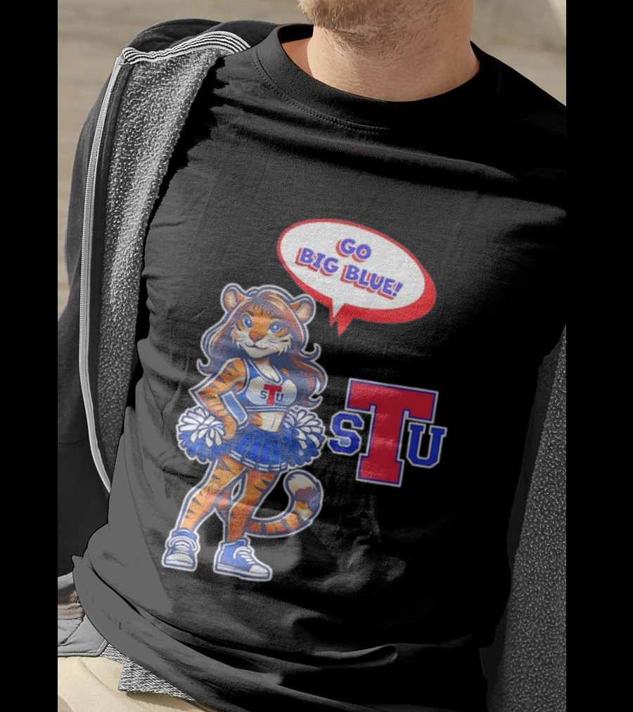 Tiger Cheerleader Go Big Blue STU T-Shirt