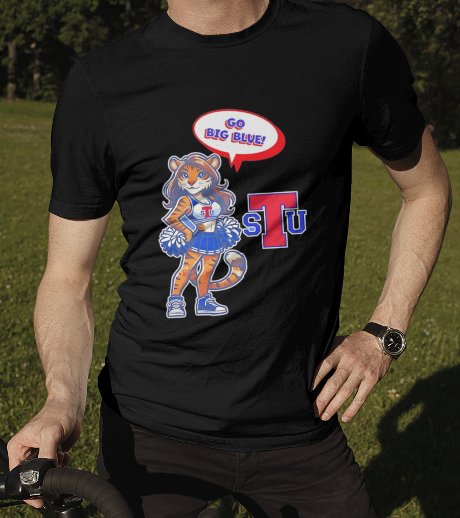 Tiger Cheerleader Go Big Blue STU T-Shirt