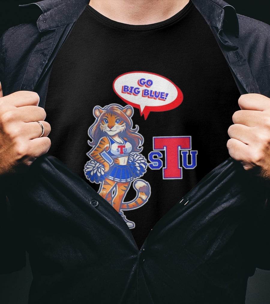 Tiger Cheerleader Go Big Blue STU T-Shirt